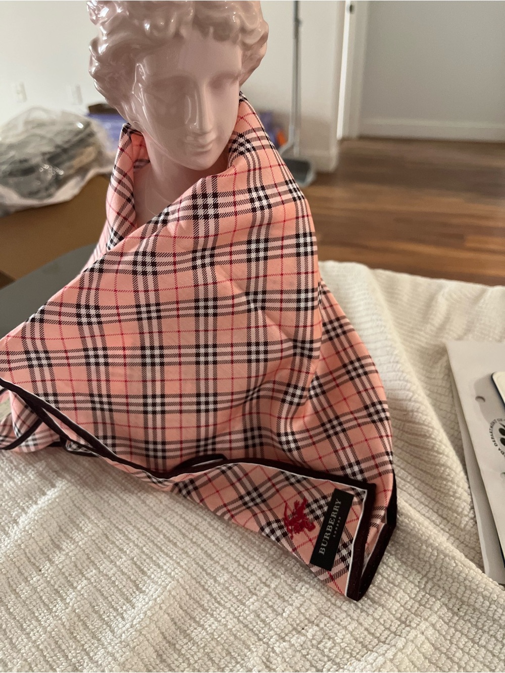 Burberry Pink Plaid scarf